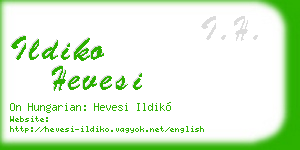 ildiko hevesi business card